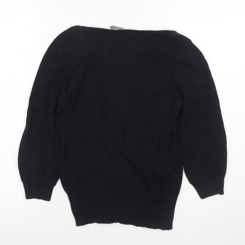 Oasis Women's Black Basic S Boat Neck Knit Top