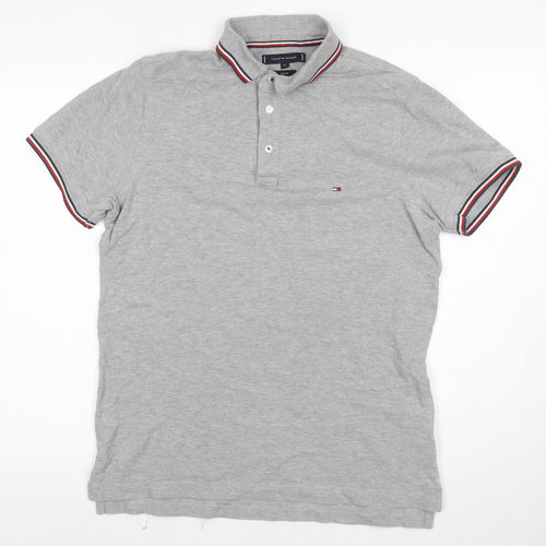 Tommy Hilfiger Men's Grey Slim Fit Polo Size M