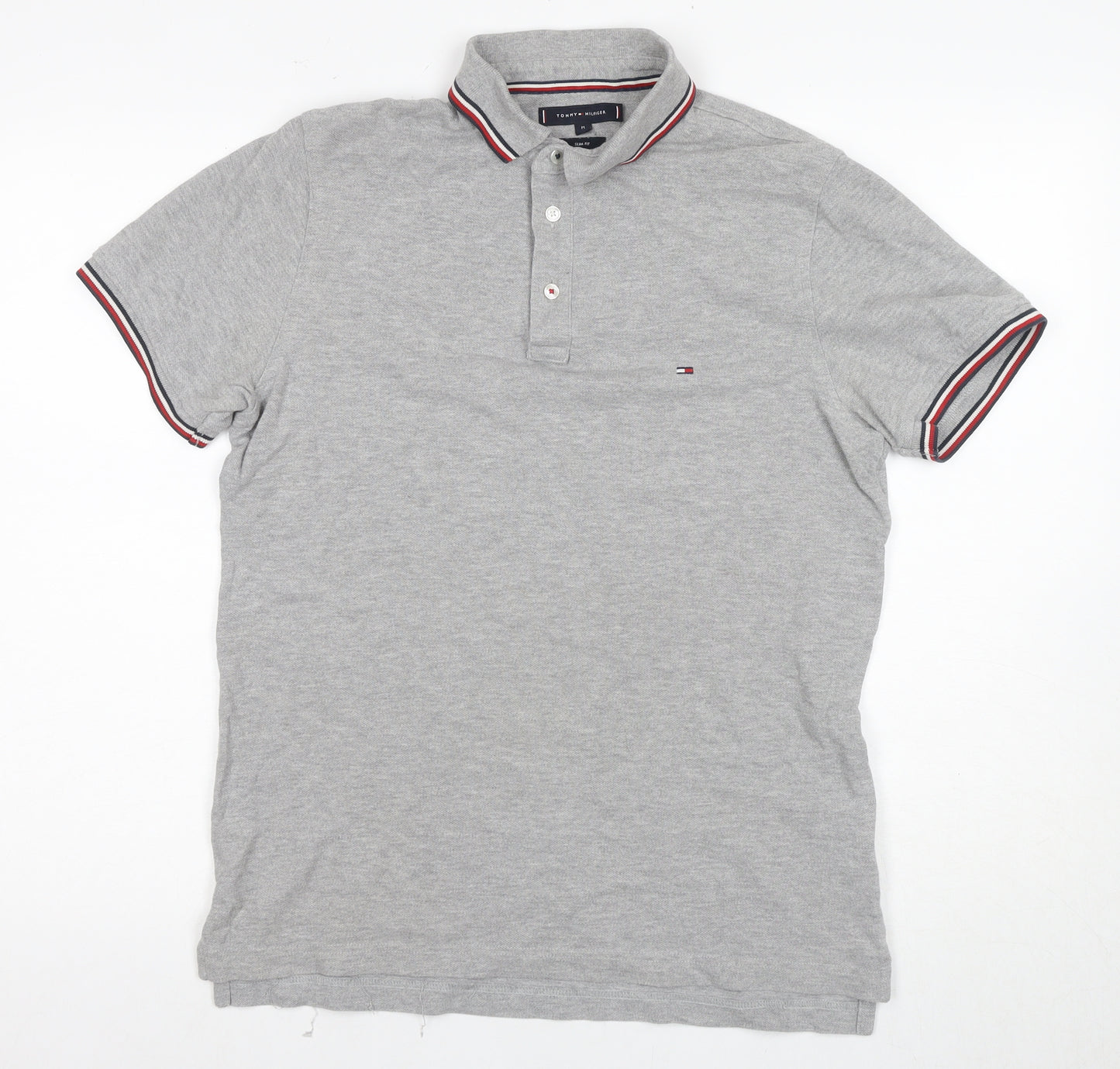Tommy Hilfiger Men's Grey Slim Fit Polo Size M