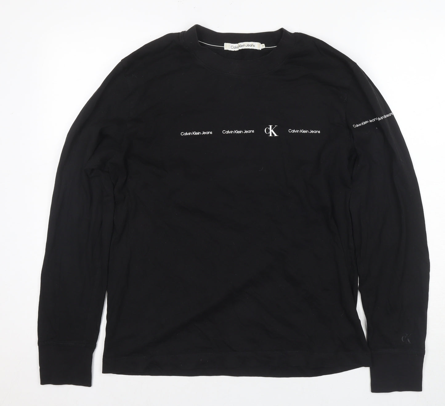 Calvin Klein Men's Black Long Sleeve T-Shirt, M