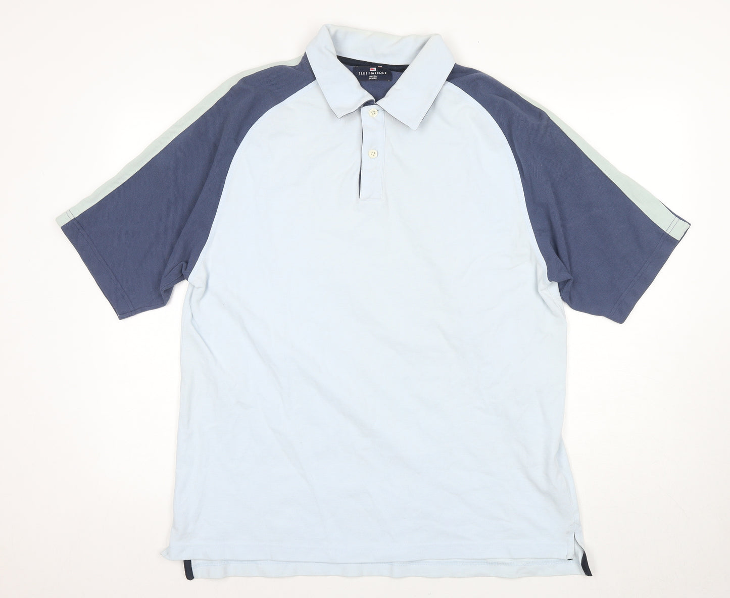 Marks and Spencer Men's Blue Polo Large Short Sleeve