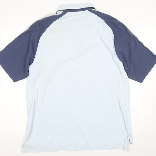 Marks and Spencer Men's Blue Polo Large Short Sleeve