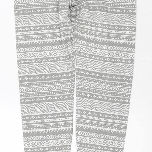 Hollister Women's Grey Geometric Leggings L