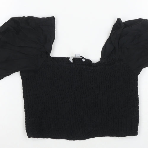 For Love & Lemons Women's Black Cropped Blouse - Size S