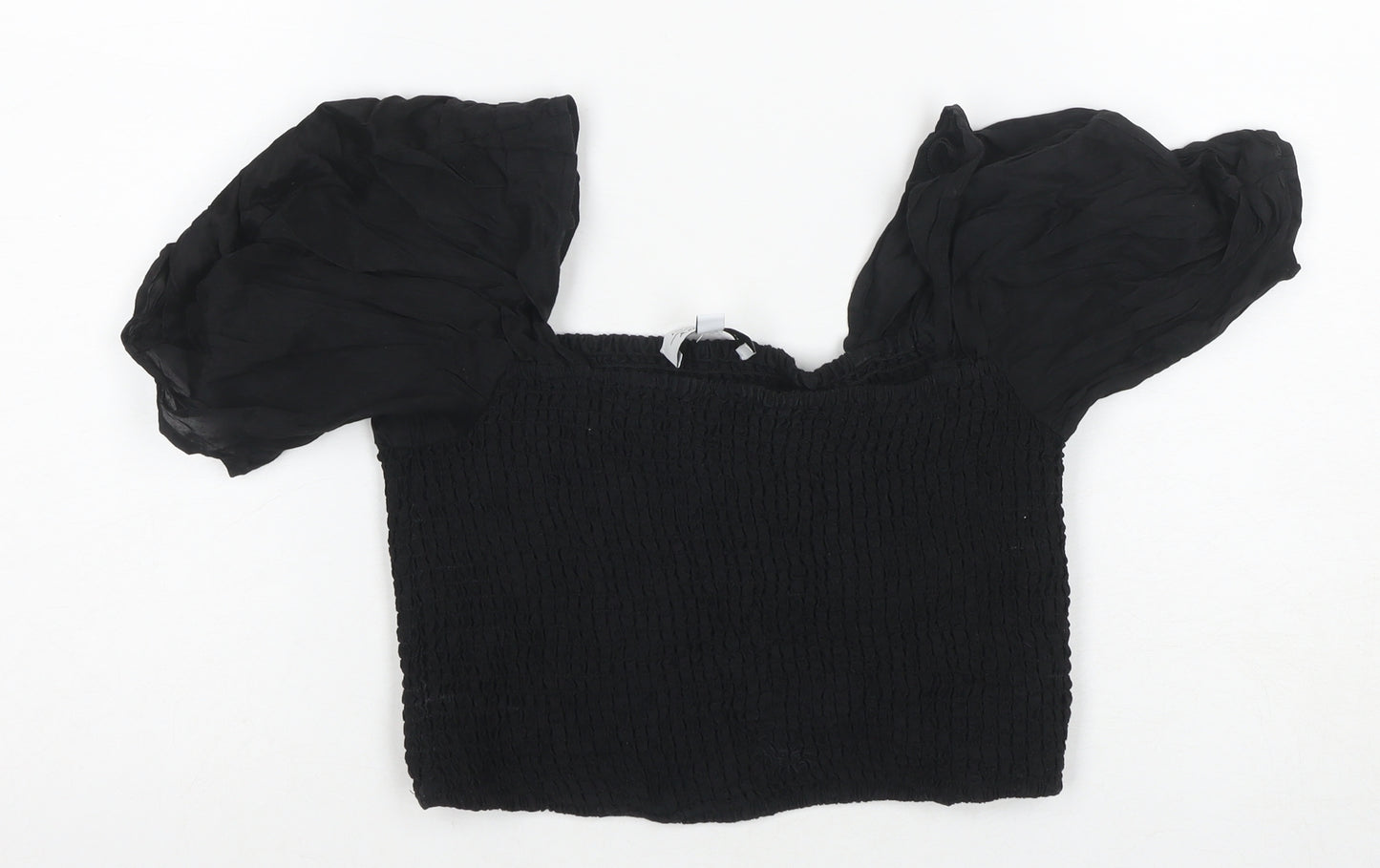 For Love & Lemons Women's Black Cropped Blouse - Size S