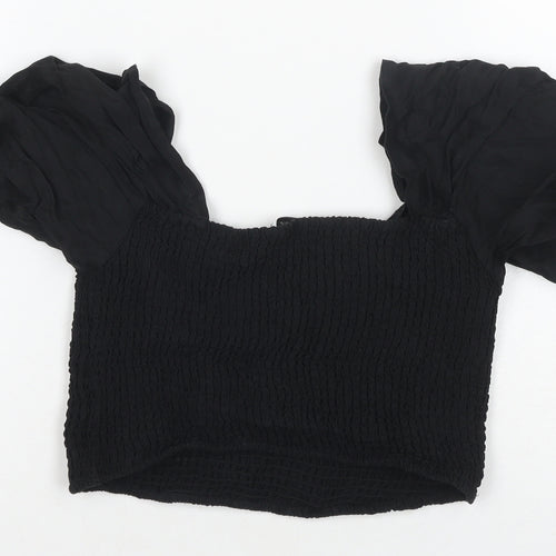 For Love & Lemons Women's Black Cropped Blouse - Size S