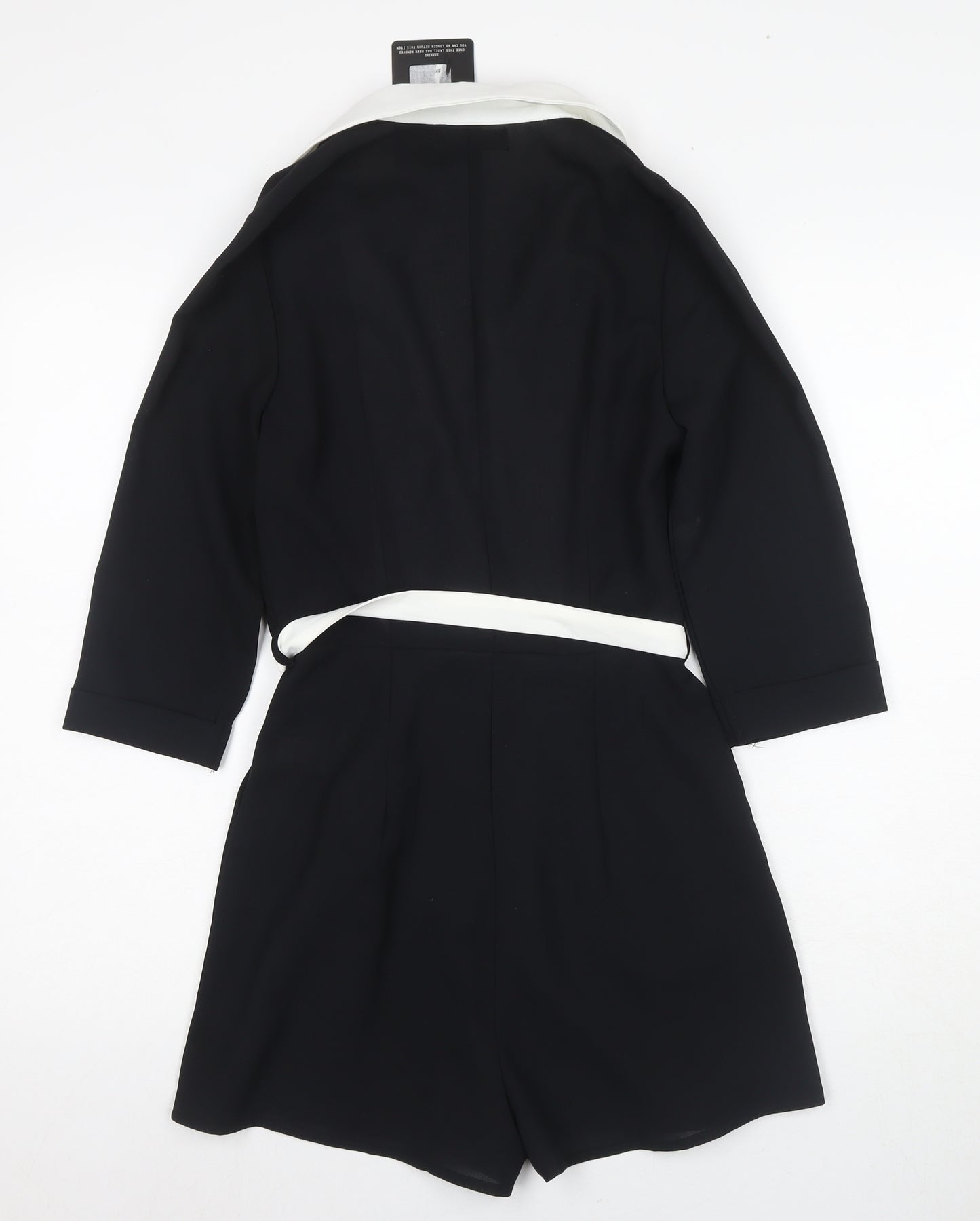 Missguided Stylish Women's Black Polyster Playsuit, Size 8