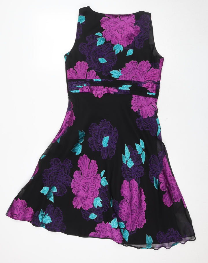 ROCHA JOHN ROCHA Women's Multicoloured Floral Asymmetric Dress