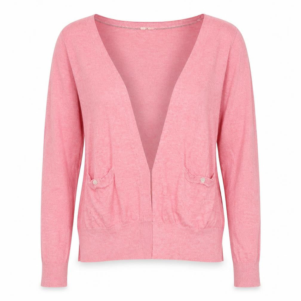Front view of You Found Me Pink Women's Cardigan, size 12