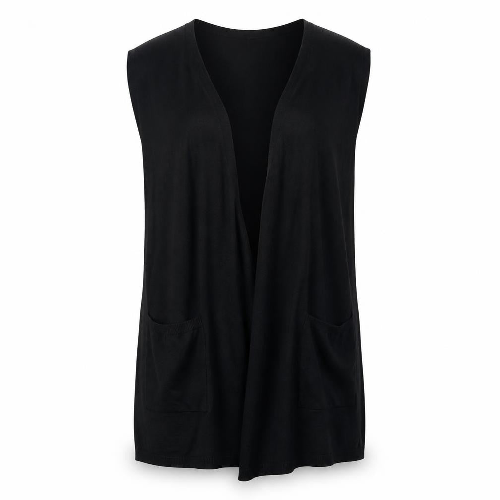 Front view of Capsule Women's Black Cape Jumper, size 8