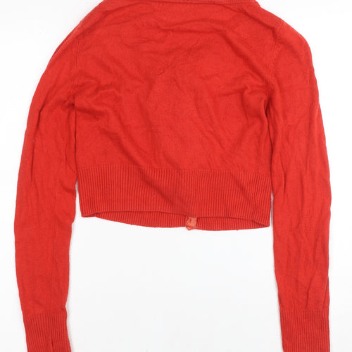Louche Women's Red Cardigan M, Button-Up Knit Jumper