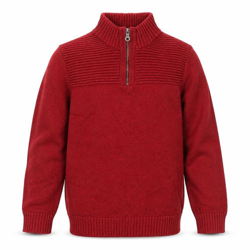 Okaidi Boys Red Full Zip Jumper 11-12 Years High Neck