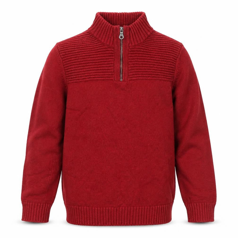 Okaidi Boys Red Full Zip Jumper 11-12 Years High Neck