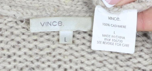 Vince Women's Beige Cashmere Cardigan L