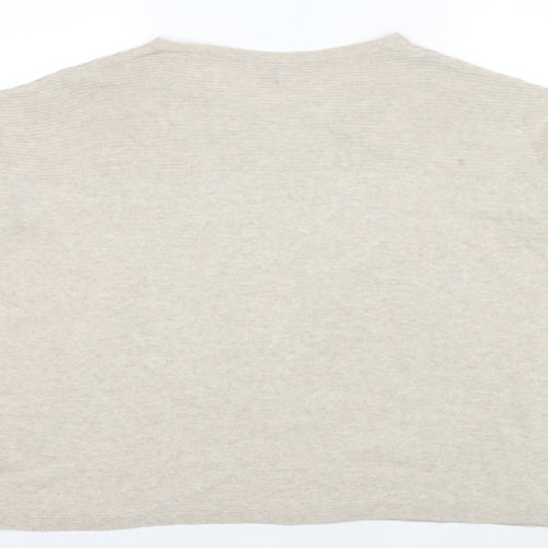 Benetton Women's Beige Pullover Jumper, Size S, Acrylic