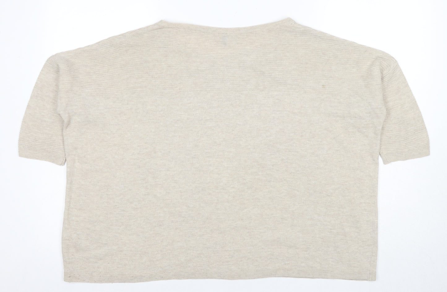 Benetton Women's Beige Pullover Jumper, Size S, Acrylic