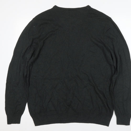 Jeff Banks Men's XL Grey V-Neck Wool Pullover