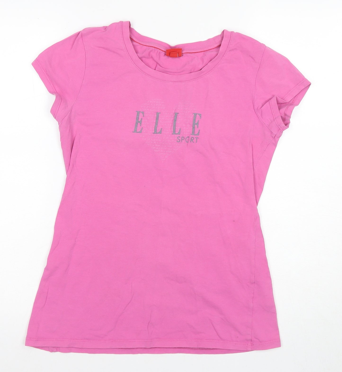 ELLE Sport Women's Pink T-Shirt Size 14 Crew Neck