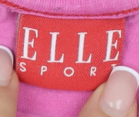 ELLE Sport Women's Pink T-Shirt Size 14 Crew Neck