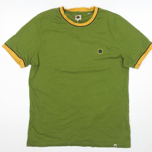 Pretty Green Green XL Men's T-Shirt with Logo Accent