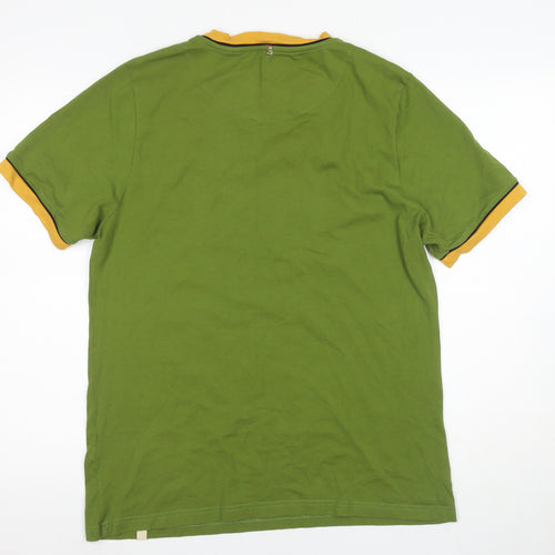 Pretty Green Green XL Men's T-Shirt with Logo Accent