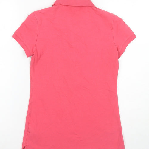 Nike Women's Pink Polo Shirt Size 8, Slim Fit Casual Top