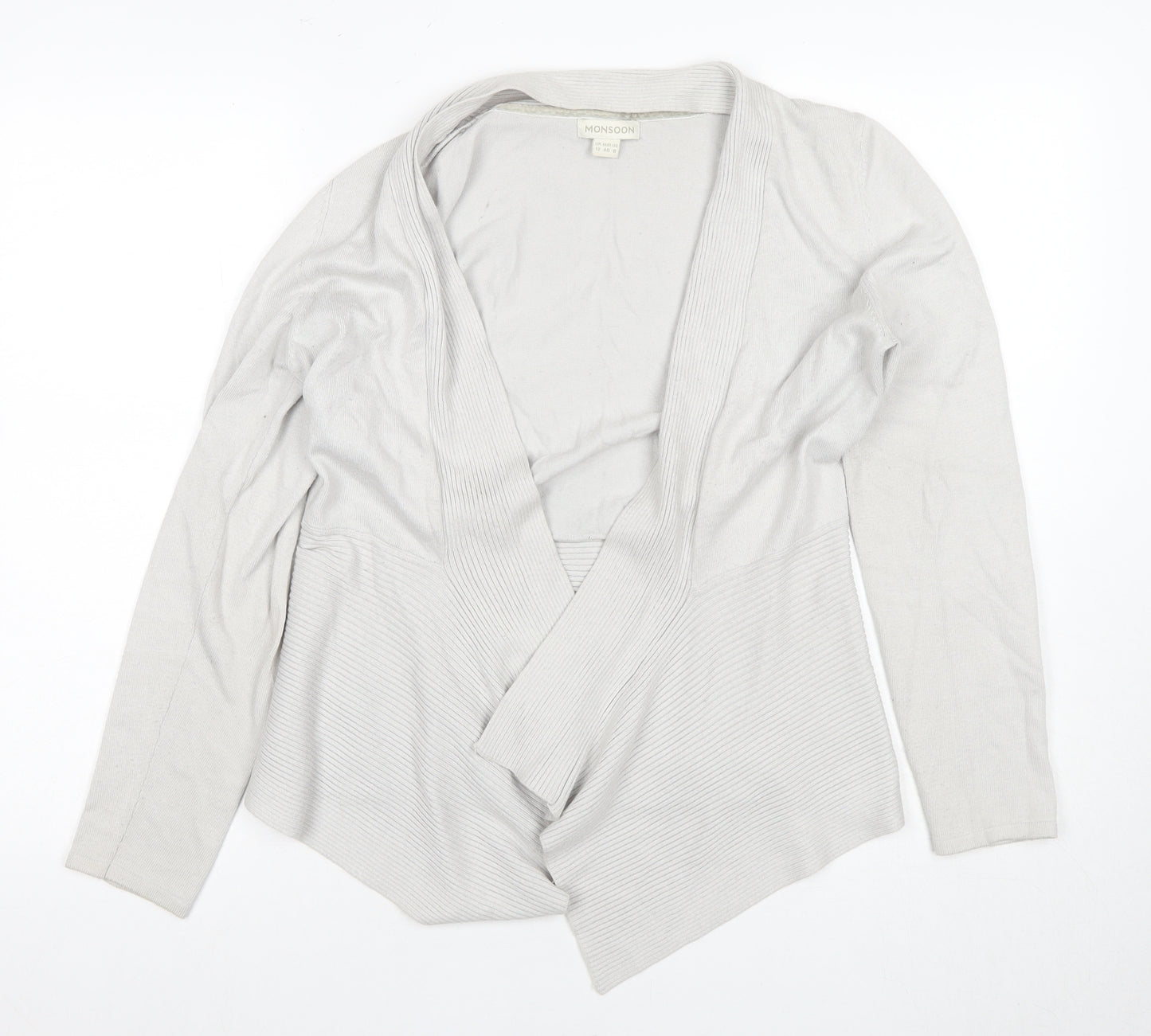 Monsoon Women's White Cardigan Size 12 V-Neck
