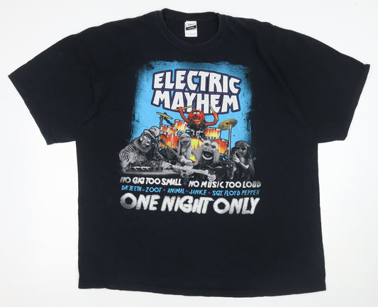 Disney Electric Mayhem Black 2XL T-Shirt for Unisex