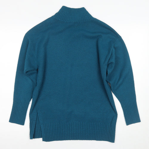 NOOSNOW Women’s Blue High Neck Pullover Jumper S