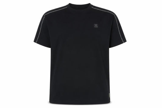 Front view of Decathlon Men's Black L Quick Dry T-Shirt