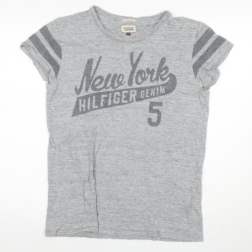 Hilfiger Denim Men's Grey Graphic Print T-Shirt S