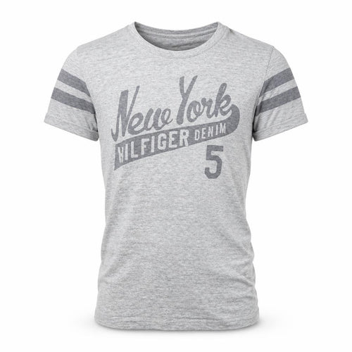 Hilfiger Denim Men's Grey Graphic Print T-Shirt S