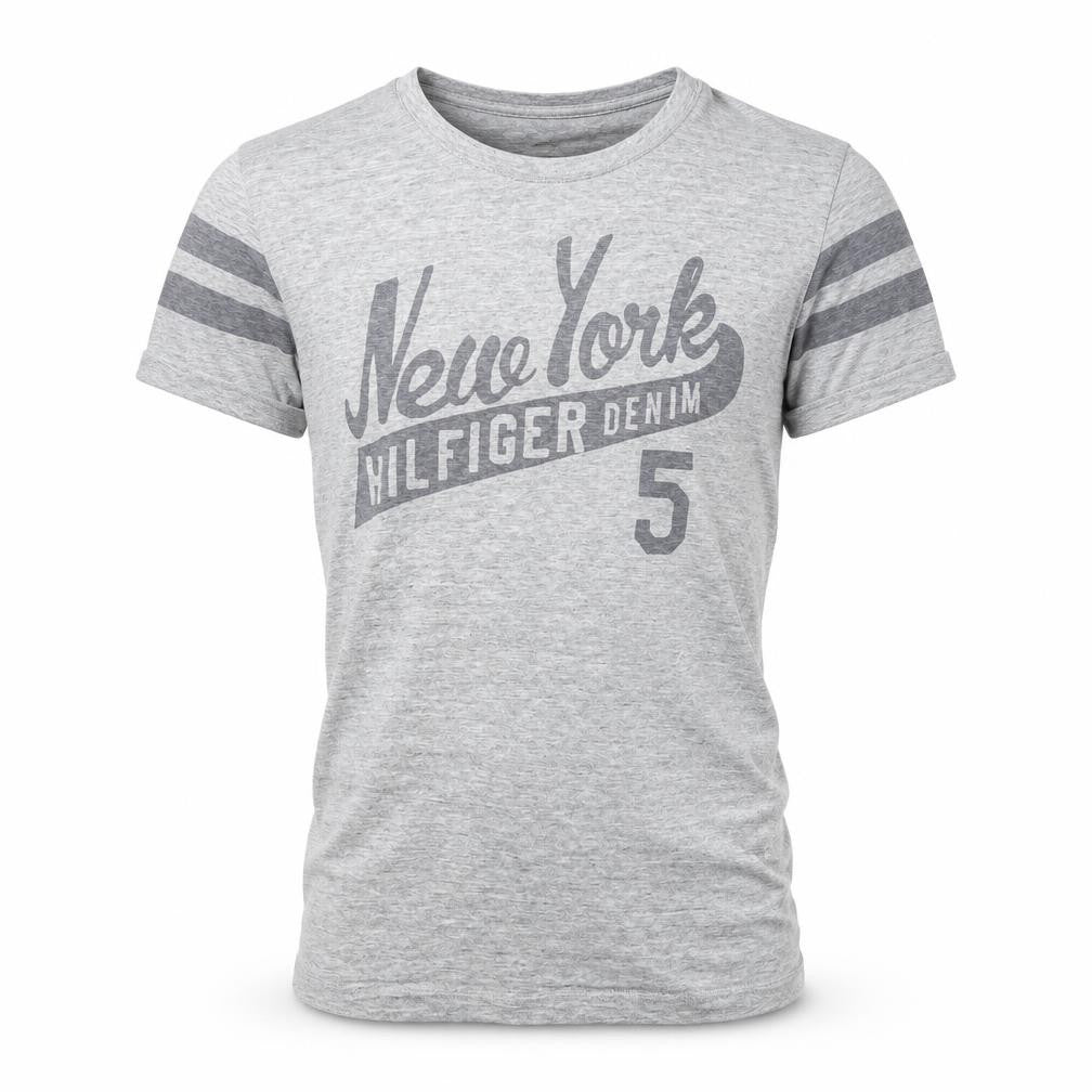 Hilfiger Denim Men's Grey Graphic Print T-Shirt S