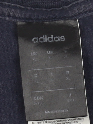 Adidas Men's Blue XL Graphic Print T-Shirt