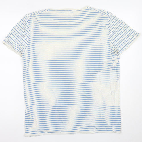 COS Women's White Striped Cotton T-Shirt Size 12