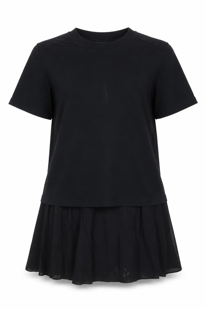 Front view of COS Women's Black Short Sleeve Dress, size 6
