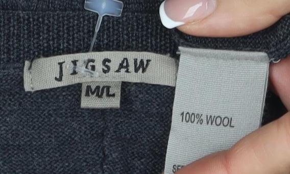 Jigsaw Women's Black Sleeveless Wool Pullover - M