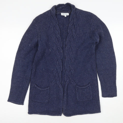 Tulchan Women's Blue Knit Cardigan S with Pockets