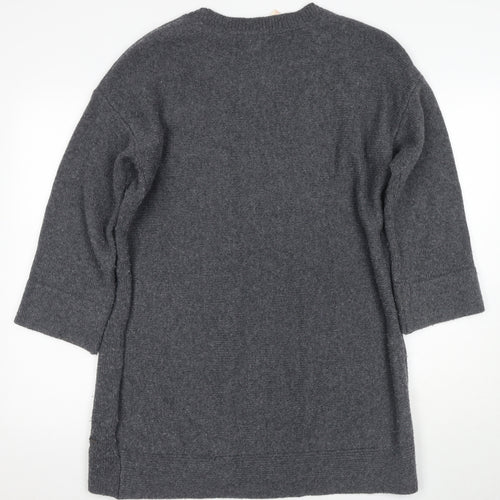 White Stuff Grey Women’s Jumper Dress, Size 14, Casual Knit