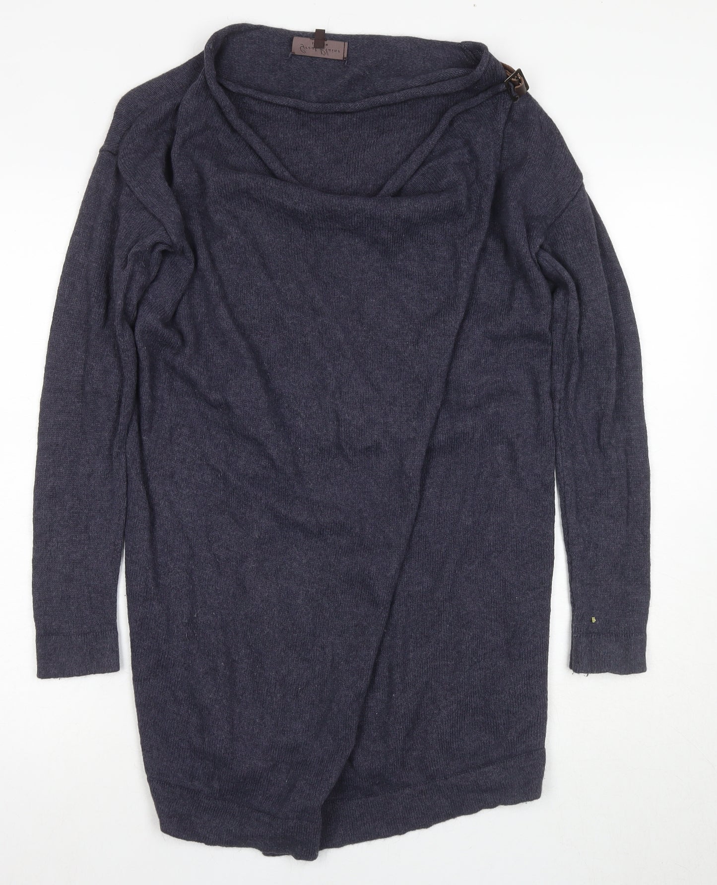 Great Plains Women's Blue Cowl Neck Knit Jumper XS