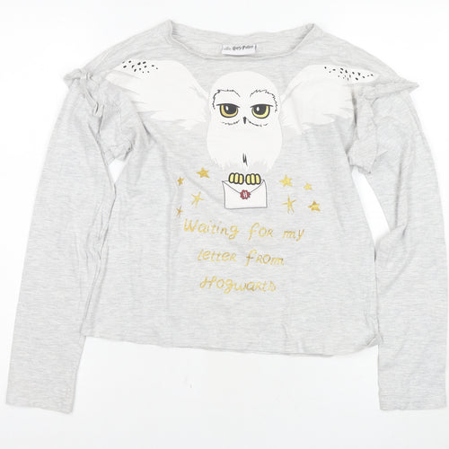 Tu Girls Harry Potter Grey Long Sleeve T-Shirt, Size 12