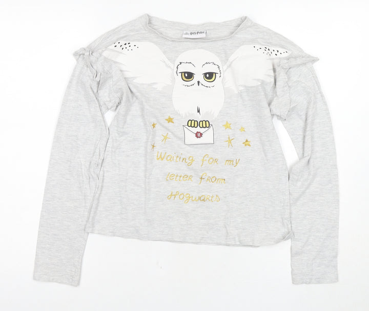Tu Girls Harry Potter Grey Long Sleeve T-Shirt, Size 12