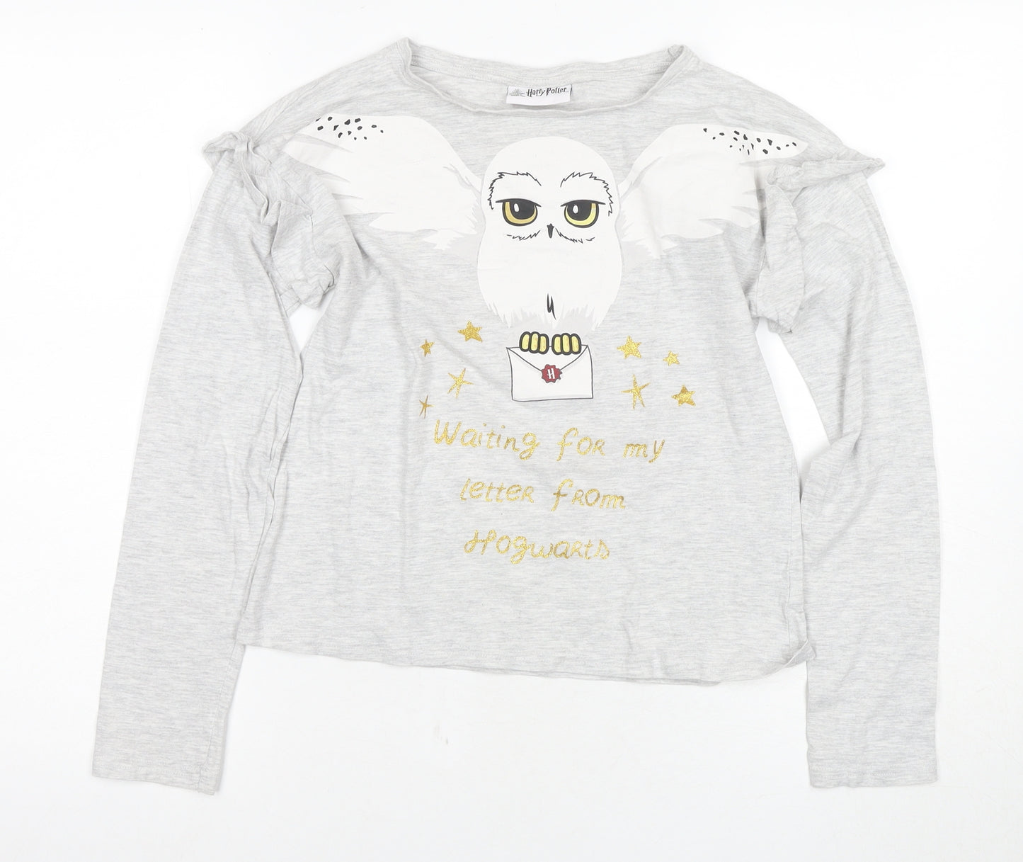 Tu Girls Harry Potter Grey Long Sleeve T-Shirt, Size 12