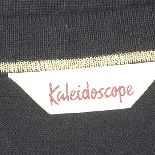 Kaleidoscope Women's Black Cardigan, V-Neck, Size M