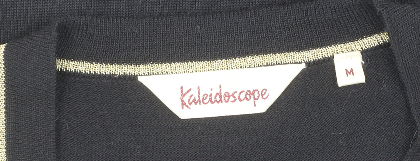 Kaleidoscope Women's Black Cardigan, V-Neck, Size M