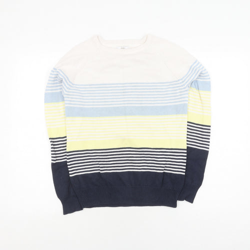 Cotton Traders Women's Multicoloured Stripe Pullover Jumper