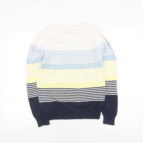 Cotton Traders Women's Multicoloured Stripe Pullover Jumper