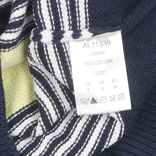 Cotton Traders Women's Multicoloured Stripe Pullover Jumper