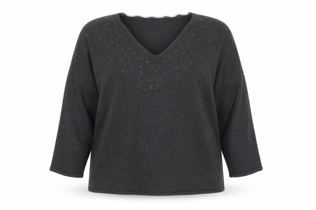Front view of Verve amí Women's Black L jumper