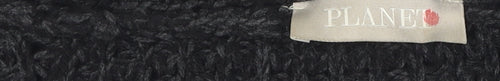 Planet Women's Black Waffle-Knit Cape Jumper M